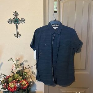 Men’s Medium Navy Blue Button Down Collared Shirt